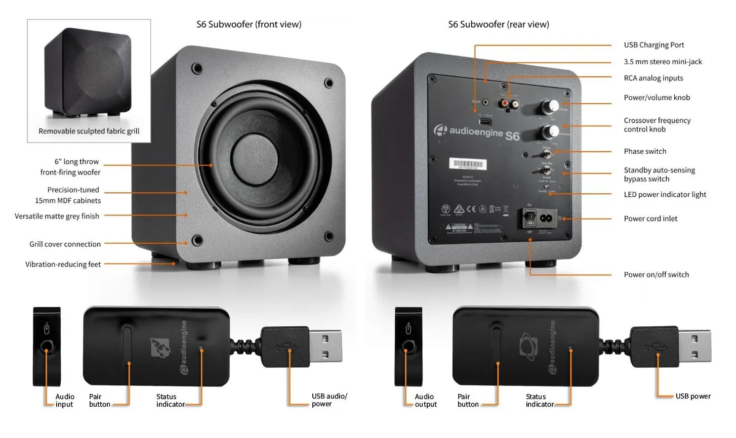 S6 Wireless Subwoofer — Audioengine