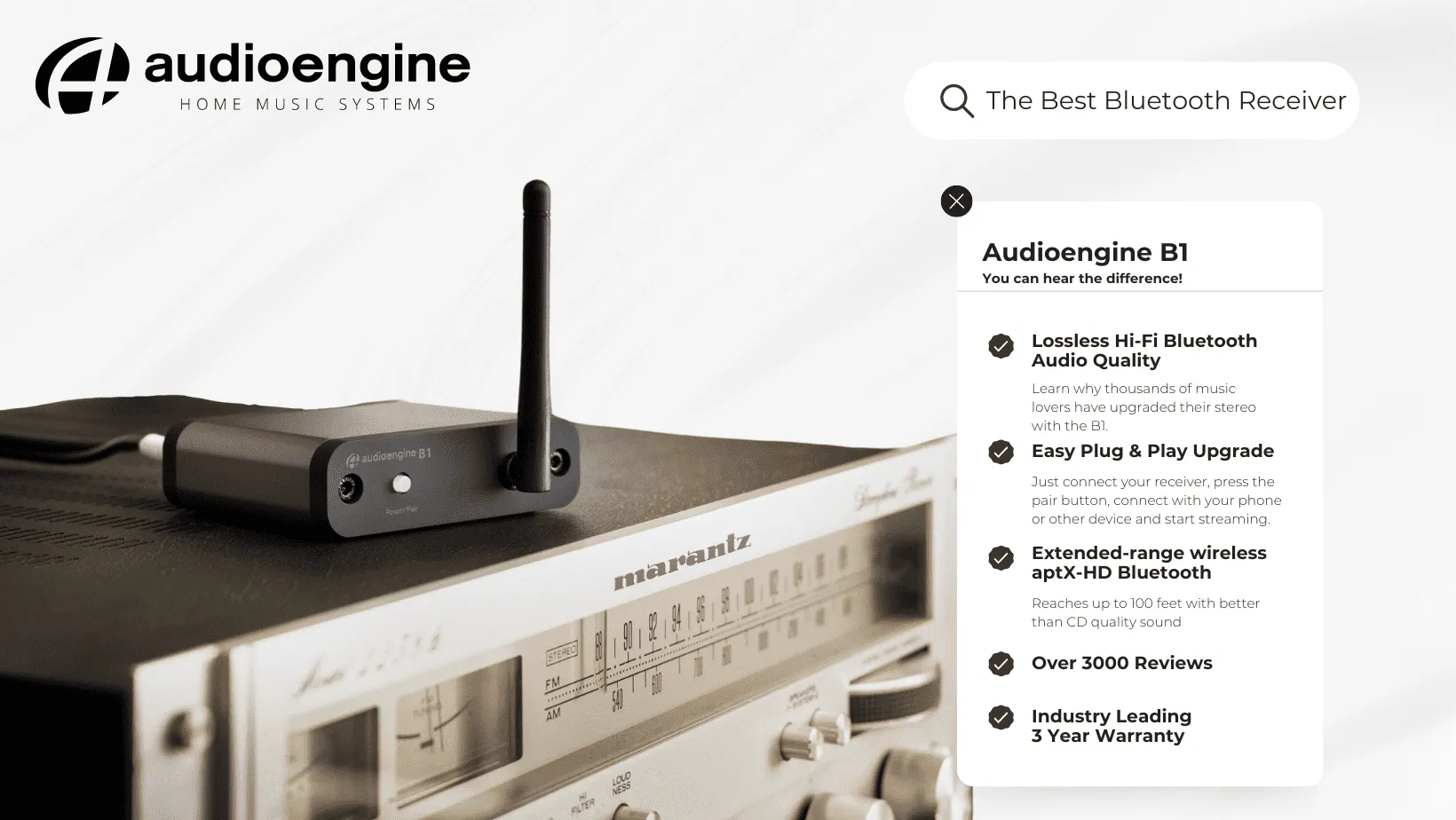 B1 Bluetooth Music Receiver — Audioengine