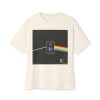 Retro Vibes Unisex Oversized Boxy Tee, Music Lover Shirt, Festival Attire, Comfortable Casual Tee, Graphic Tee for Every Day - Thumbnail Image 3
