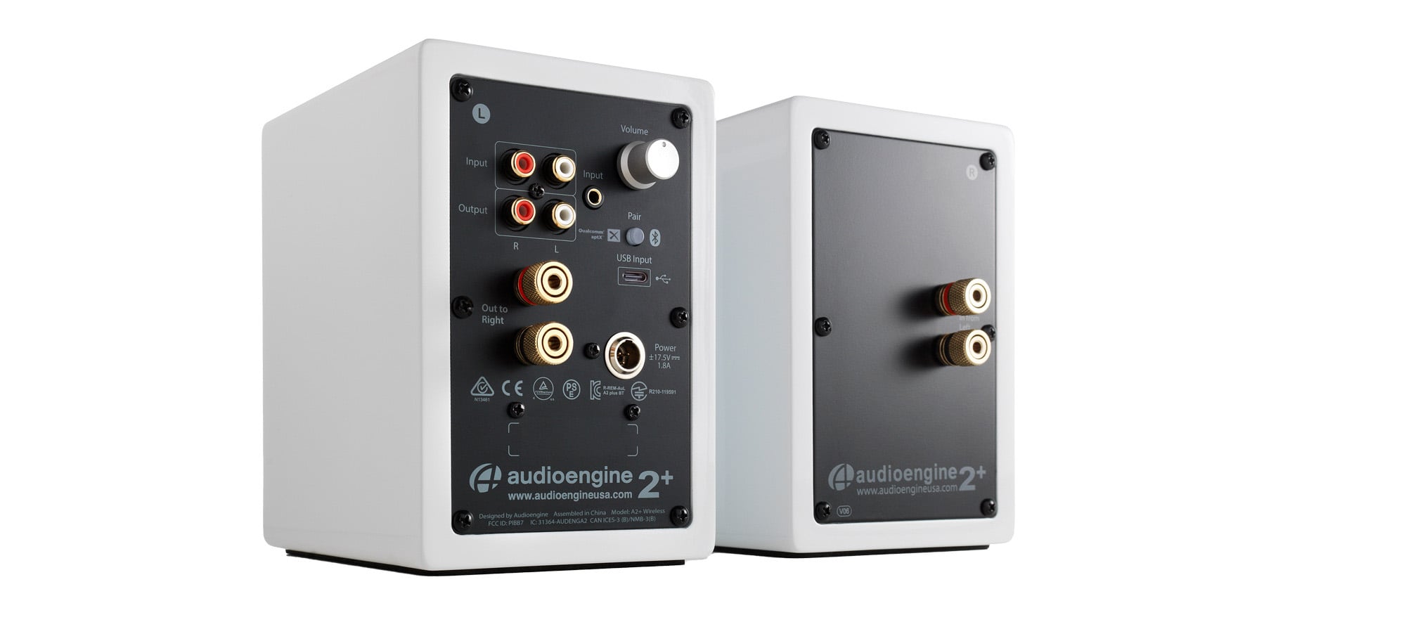 Audioengine A2+ ホワイト スピーカー 本体 A2+ Gen 3 Home Music System w/ Bluetooth aptX Adaptive - Audioengine